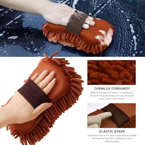 Microfiber Car Wash Sponge, Scratch-Free Vehicle Washing Mitt - Image 3