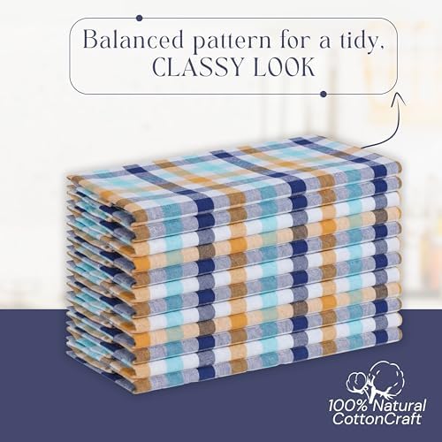 Check Dish Towels 4 Pack, Absorbent Hand Towels - Image 7