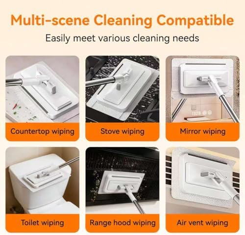 Hands-Free Mini Mop Set, Auto Clip Face Towel Clamp - Image 3