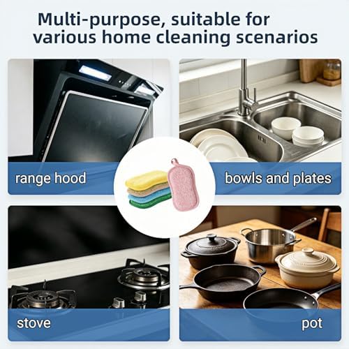 Multipurpose Kitchen Scrub Sponges, Heavy Duty Cleaning Non-Scratch Scrub Sponge - Image 7