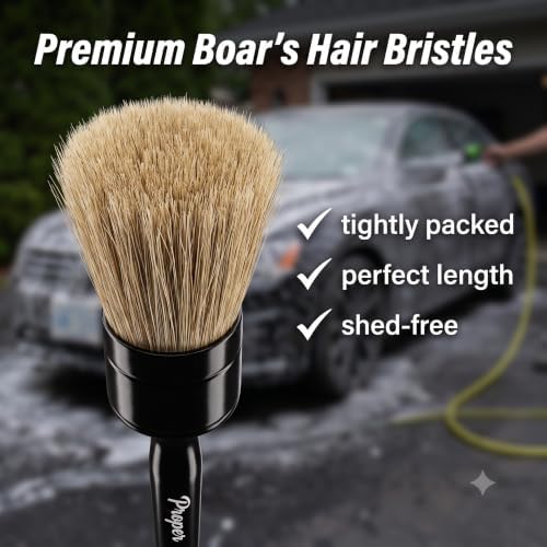 Car Detailing Brush Set for Interior or Exterior | 3-Pack | Ultra Soft Boars - Image 2