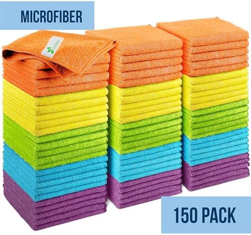 GREEN LIFESTYLE Microfiber Cleaning Cloth 11.5" x 11.5" 150 Pack - Image 7