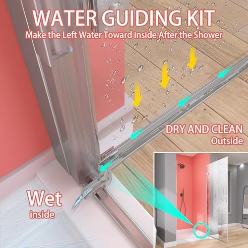 GETPRO Frameless Pivot Shower Door Hinged 30 in. W x 72 in. H Swing Single - Image 5