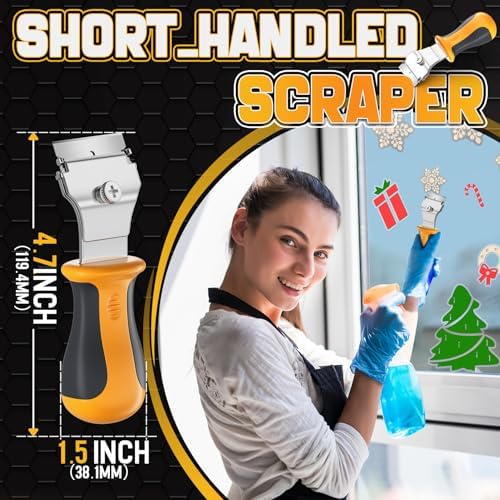 DIYSELF 12 Pack Razor Blade Scraper, Extendable Handle & 10 Extra Blades - Image 2