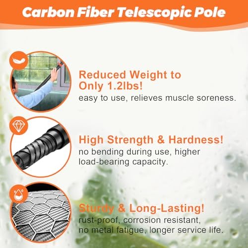 18FT Reach Carbon Fiber Window Squeegee - Image 3