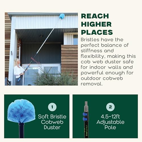 EVERSPROUT 5-to-12 Foot Cobweb Duster & Pole Combo, Extendable to 20 Ft - Image 3