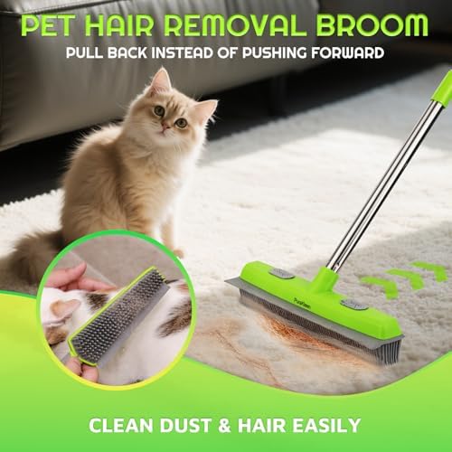 Rubber Broom for Pet Hair —Gets What Your Vacuum Misses, Non-Scratch Carpet - Image 2