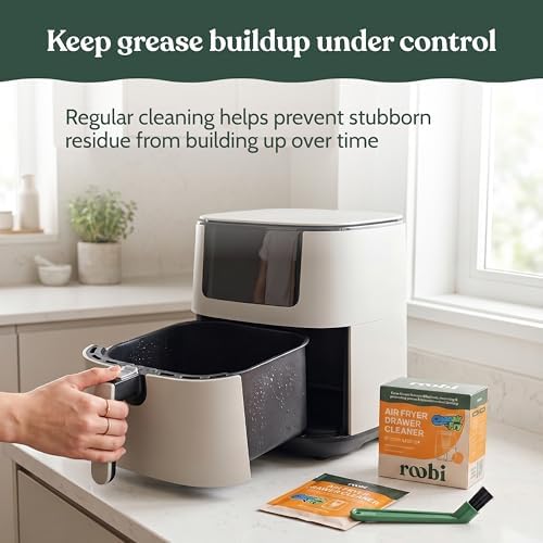 Roobi Air Fryer Cleaner, 6 Powder Sachets + Brush - Image 2