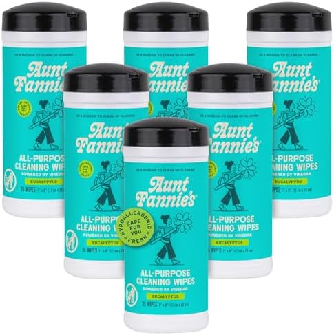 Aunt Fannie's Natural Cleaning Vinegar Wipes, Eucalyptus by AuntFannies