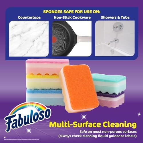 Fabuloso Scratch-Free Kitchen Dish Sponges - Image 6