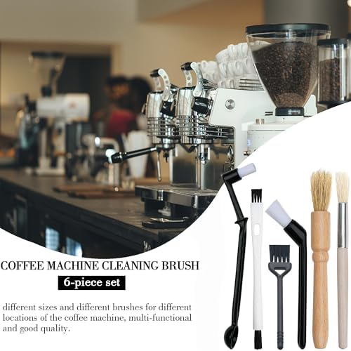 6-Piece Coffee Brush Professional Coffee Grinder Cleaning Brush Set, Dust - Image 6