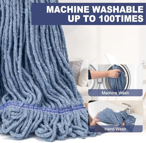 Commercial Industrial Mop for Floor Cleaning, 3 Extra Large Replacement Head - Image 5