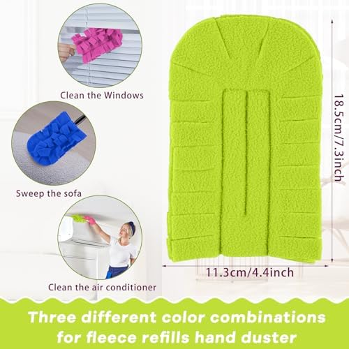 3 Pcs Reusable Duster Refills Washable Pads, Rose Red - Image 2
