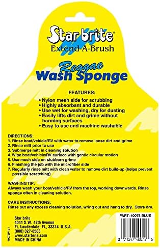 STAR BRITE Microfiber Reggae Sponge, Dual-Sided Scrubbing & Dusting - Image 2