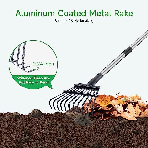 GreatBuddy Adjustable Leaf Rake, Flower Bed & Small Area - Image 6