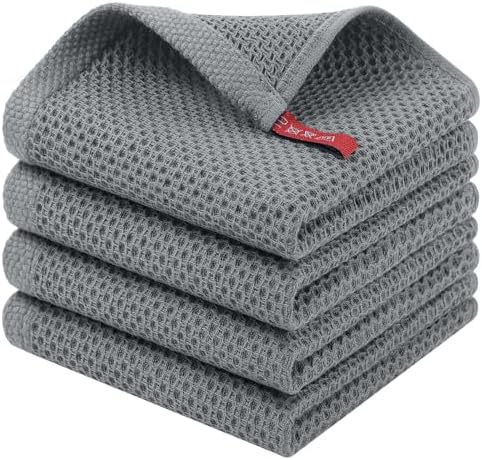 Homaxy 100% Cotton Waffle Weave Kitchen Dish Cloths by Homaxy