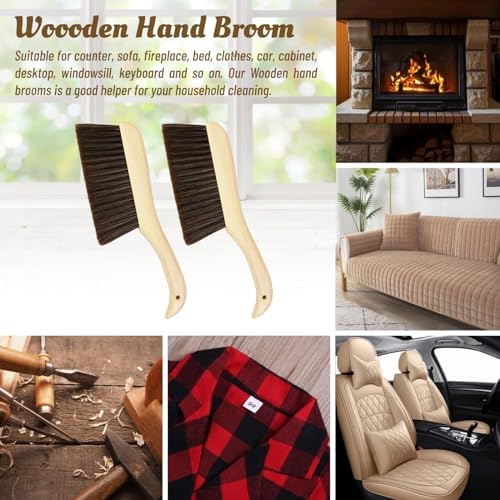 2 Pieces Woooden Hand Broom Dust Brush - Image 5