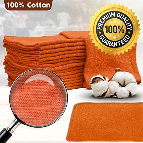 Nabob Wipers Auto Mechanic Shop Towels 25 Pack Bulk Shop Rags 100% Cotton Size - Image 5