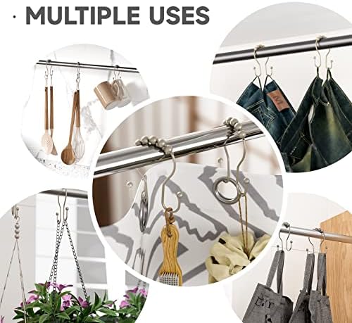 Bathway Shower Curtain Hooks Rust Proof Shower Curtain Rings, Smooth Glide - Image 4