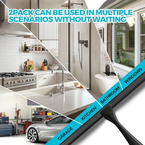 ALFLOD 2pcs Shower Squeegee for Glass Doors - Image 2