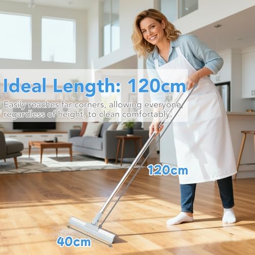 DrDirt Floor Squeegee | 120cm/47in Silicone Magic Broom - Image 4