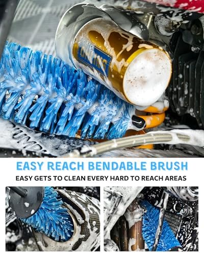 Motorcycle Cleaning Brush Kit 6 Pack, Easy Reach Brush, Chain Brush, Wool Wash - Image 3