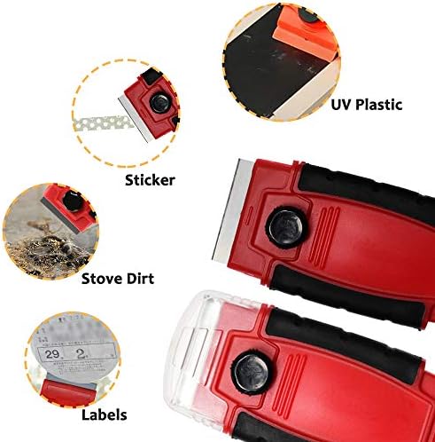 Plastic Razor Blade Scraper Hand Held Window Vinyl Tint Scraper Pack 2 - Image 2