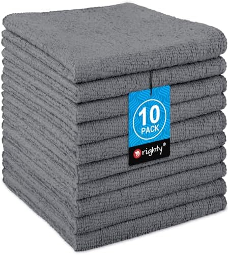 Orighty Wash Cloths, Face Towels 12x12 Inch 10 Pack by AllRightinOrighty