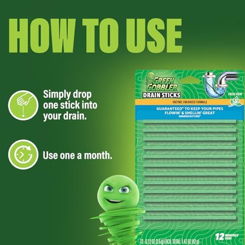 Green Gobbler Drain Cleaner and Deodorizer Sticks - Image 4