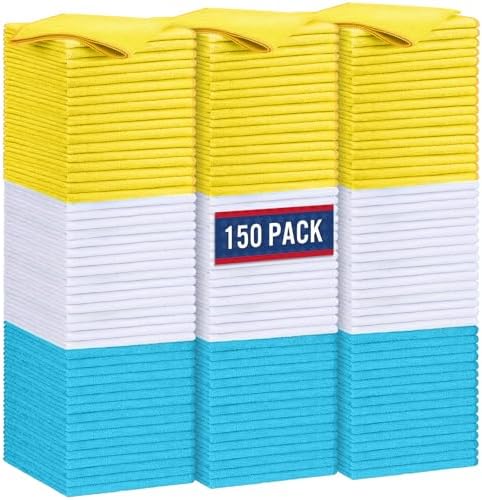 GLIMGLINT Microfiber Cleaning Cloth, 150 Pack Towels by Unknown