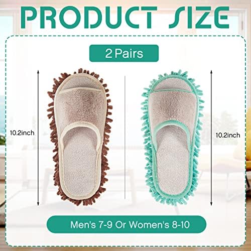 Jecery 2 Pairs Microfiber Cleaning Mop Slippers - Image 3