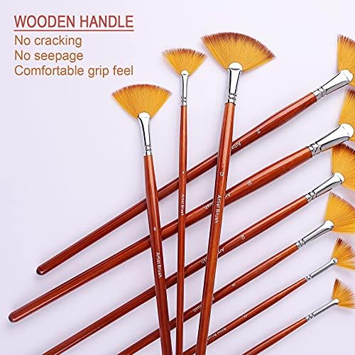 Fan Paint Brush Set, Oil & Watercolor - Image 5