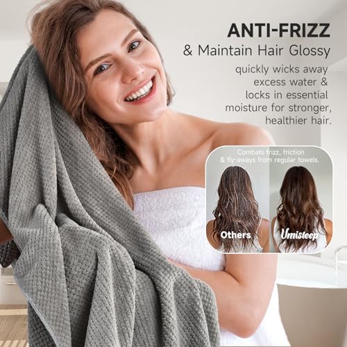 Umisleep Extra Large Microfiber Hair Towel, Ultra Absorbent - Image 4