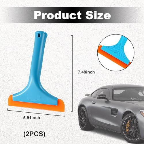 Ziciner Small Silicone Window Squeegee, Car Windshield Water Blade Squeegee - Image 2