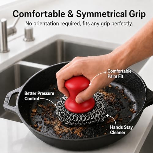 Cast Iron Scrubber and Scraper | 316 Chainmail Scrubber - Image 6