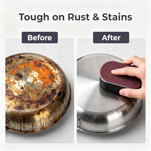 2-in-1 Emery Scrubbing Sponge for Rust & Burn Marks – 3 Pack - Image 2