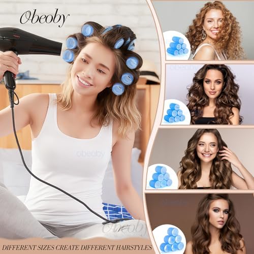 obeoby 4 Sizes Hair Rollers Curlers Set - Image 4