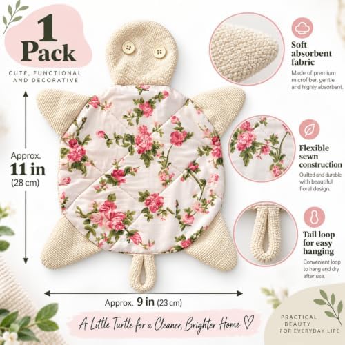 Floor Turtle Foot Mop, Washable Spill Towel, 1 Pack - Image 4