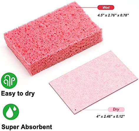 ARCLIBER 12 Pack Cellulose Scrub Sponges Non-Scratch Heavy Duty Kitchen - Image 3
