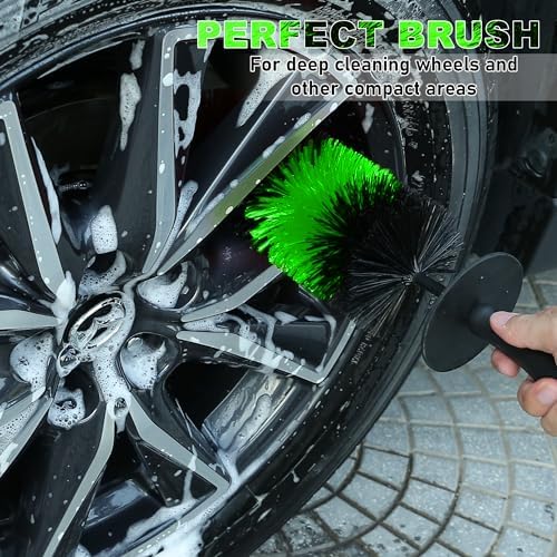 TAKAVU Wheel & Tire Brush, Long Soft Bristle, Easy Reach - Image 4