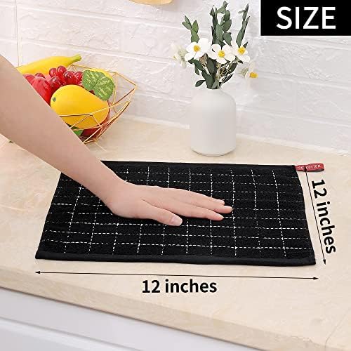 Homaxy 100% Cotton Terry Kitchen Dish Cloths, 6 Pack - Image 5