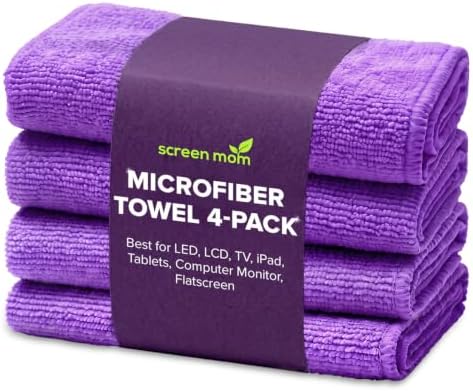 Screen Cleaner 4-Pack Microfiber Cloths by ScreenMom