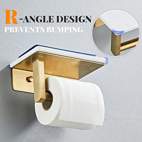 Brushed Gold Toilet Paper Holder - Image 2
