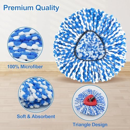 Mop Replacement Heads for O Cedar RinseClean 2 Tank System, 2 Microfiber Mop - Image 3