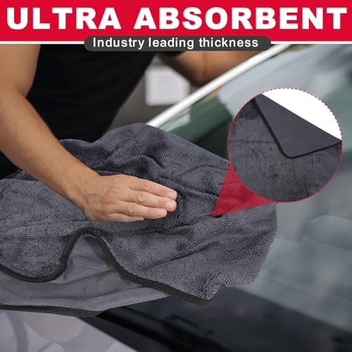 Professional Large Microfiber Car Drying Towels 2 Pack - Image 3