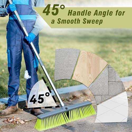 Upgraded 18" Push Broom with Adjustable Long Handle, Total Length is 55" - Image 5
