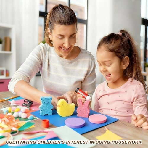 uxcell 10Pcs Cellulose Sponges, Round Kitchen Clean Sponges Non-Scratch - Image 6