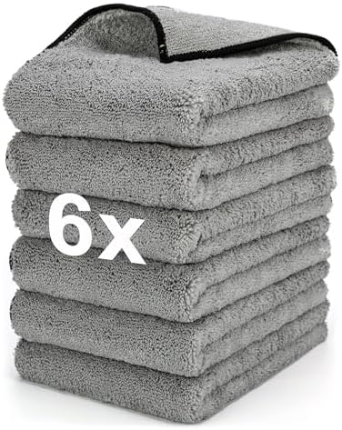 Microfiber Towels Gray for Cars by WEAWE