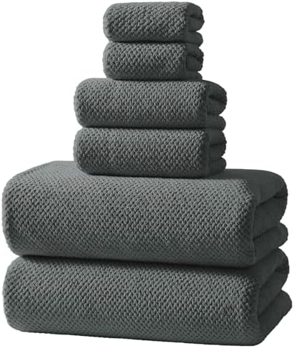 REDKISS Soft 6 Piece Bath Towels Set, 2 Large Bath Towel Sheet, 2 Hand Towels by REDKISSOnline