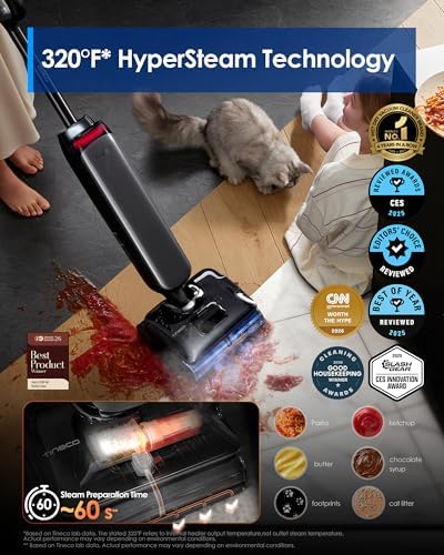 Tineco Floor One S9 Artist Steam Wet Dry Vacuum Cleaner, High-Temp Steam - Image 4